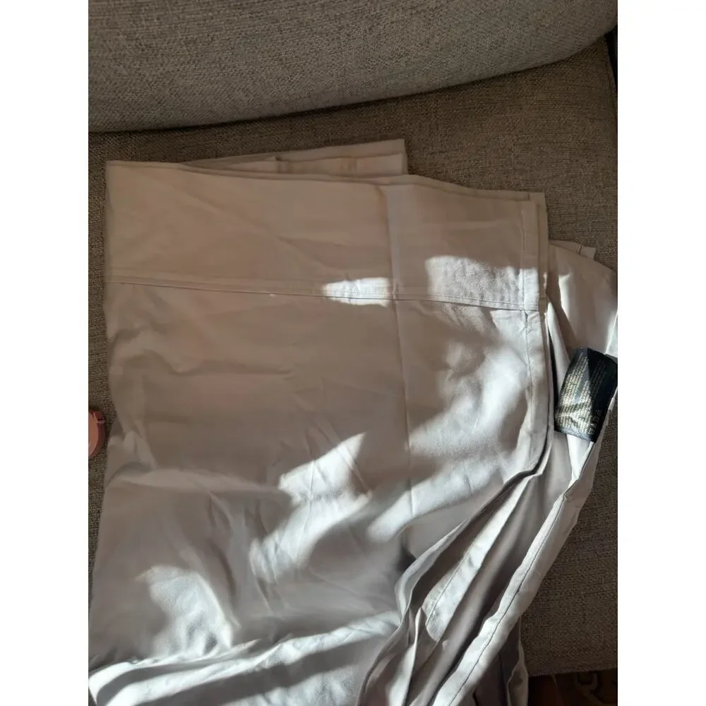 Donna Karan Luxe Egyptian Giza Cotton King Flat Sheets Platinum NEW